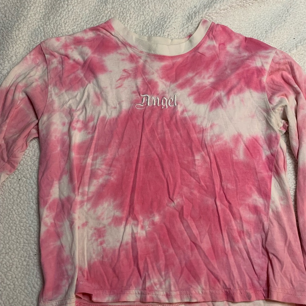 Y2K pink angel crop top shirt super light and cute